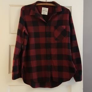 Boyfriend fit buffalo plaid top